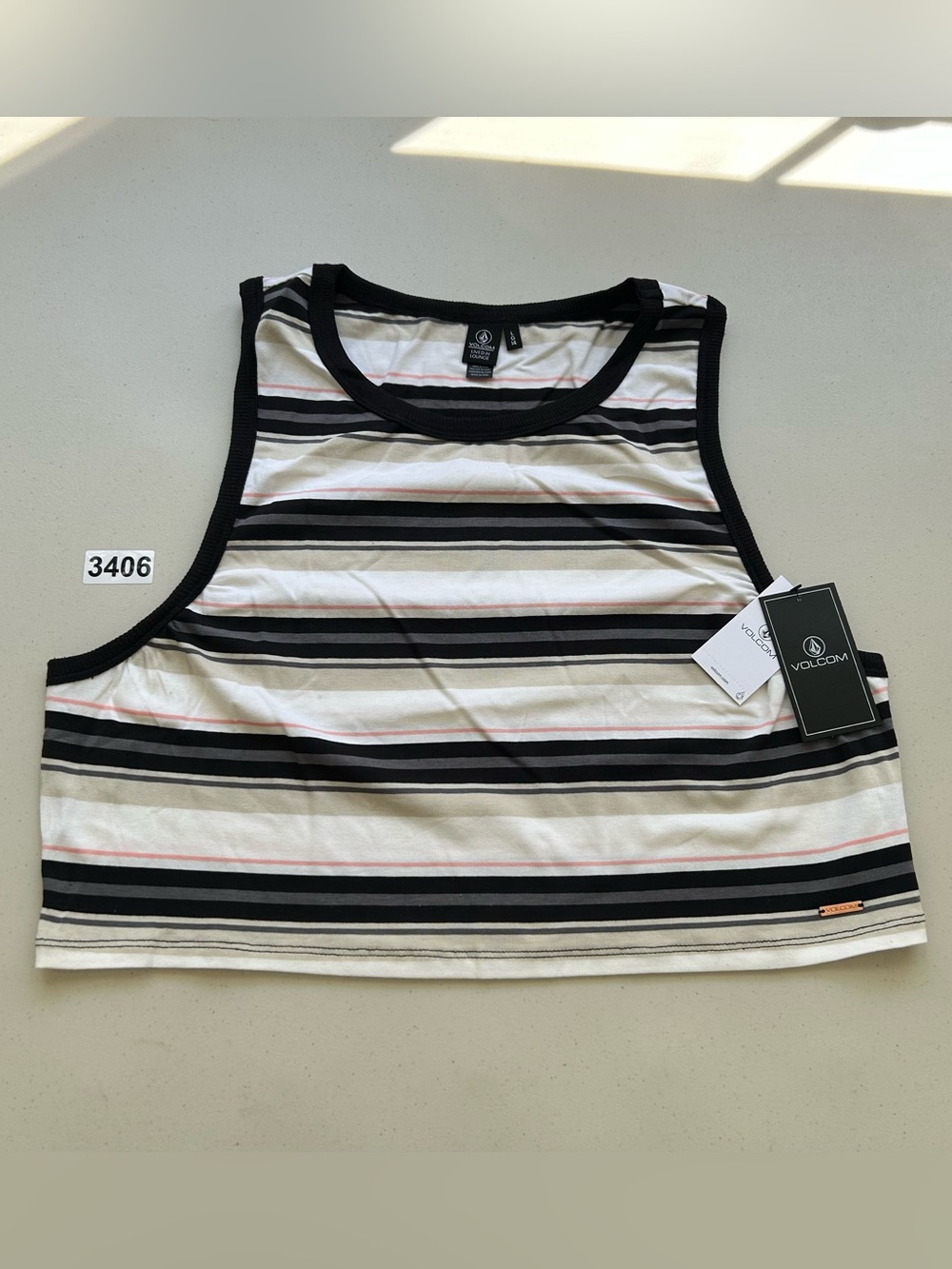 Volcom Lil Tank Top Multicolor Stripes Large